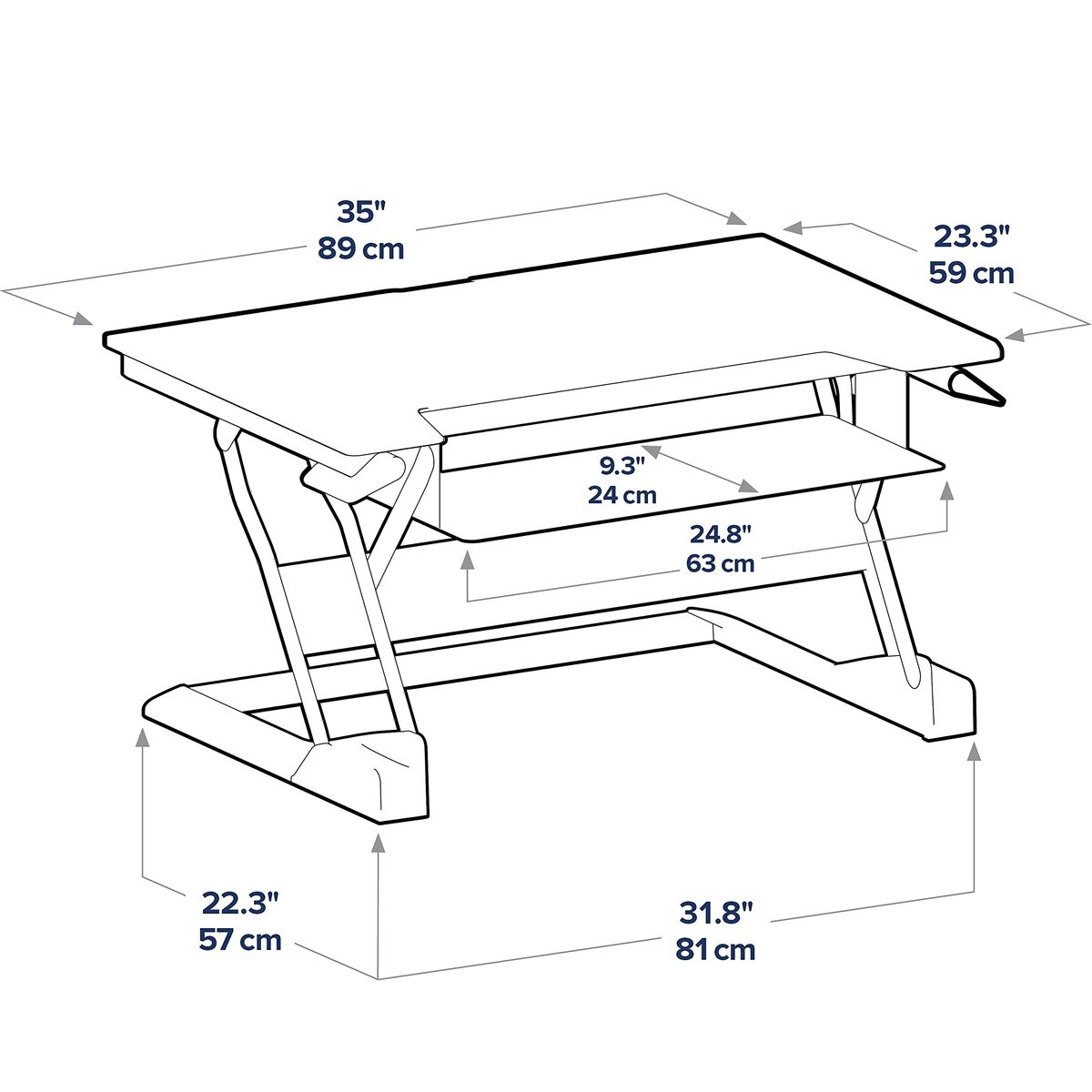 Schermtafel Support Ergotron WorkFit-T